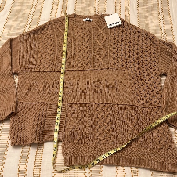 NWT AMBUSH Asymmetrical Patchwork Cable-knit Jumper - Picture 8 of 13